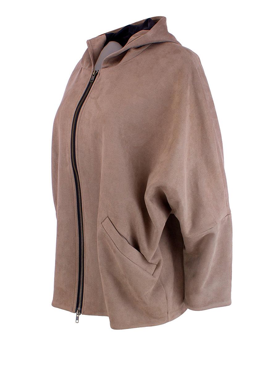 Jacket w/hood suedine