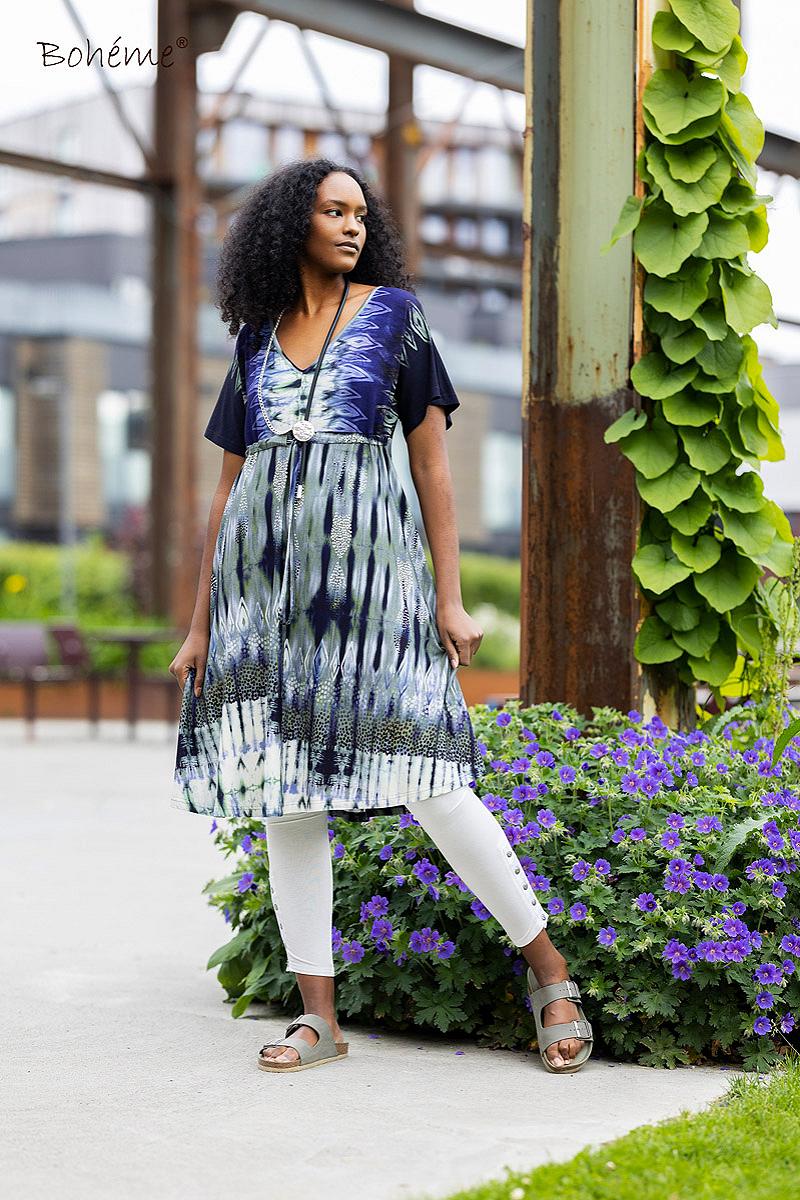 Dress s.s. 3/4 print