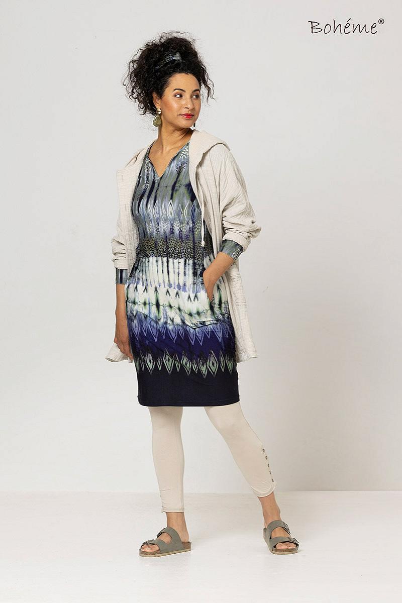 Dress short 3/4 s. print