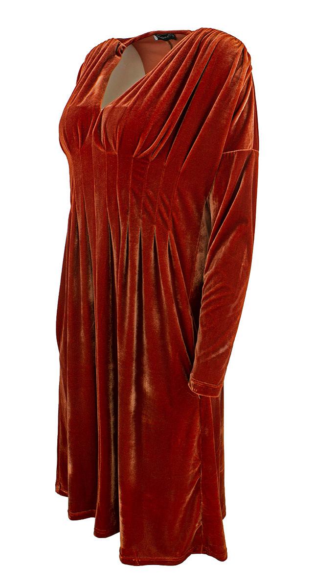 Dress short l.s. velvet