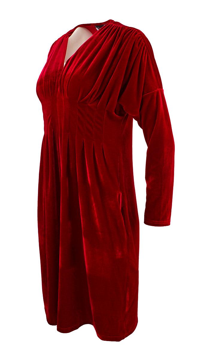 Dress short l.s. velvet