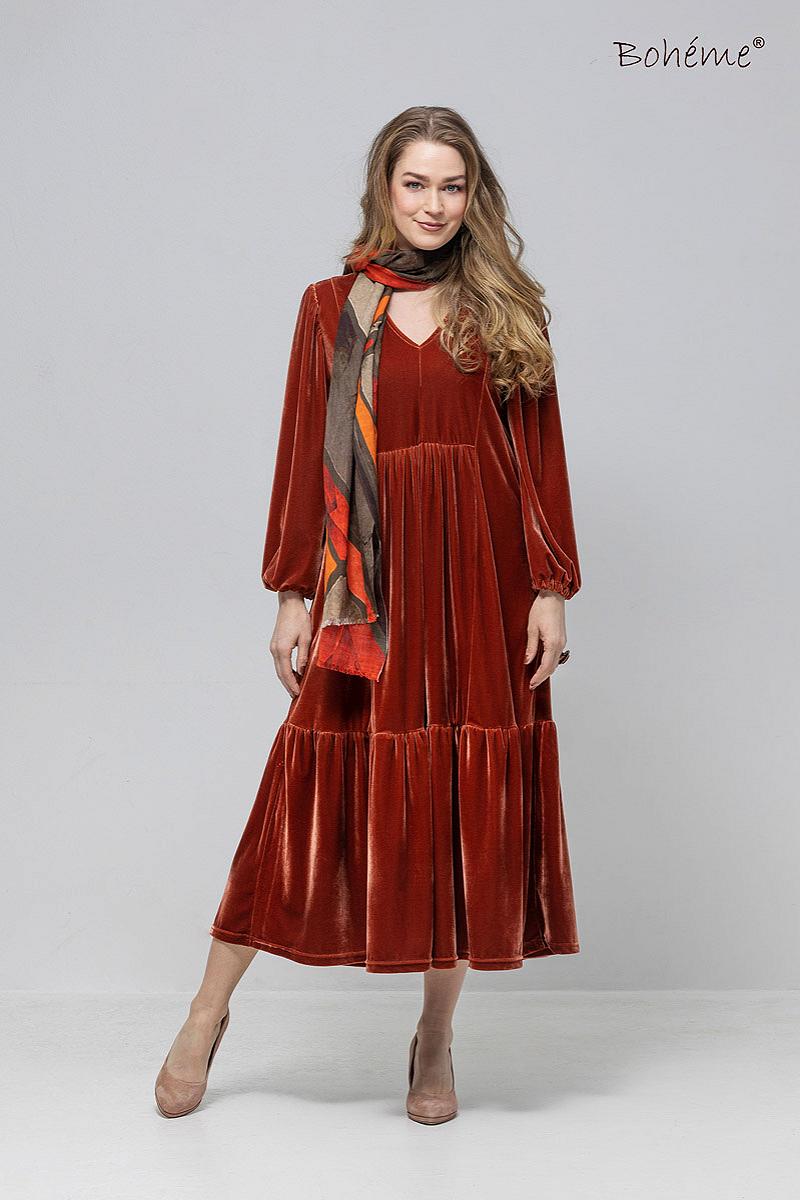 Dress long velvet