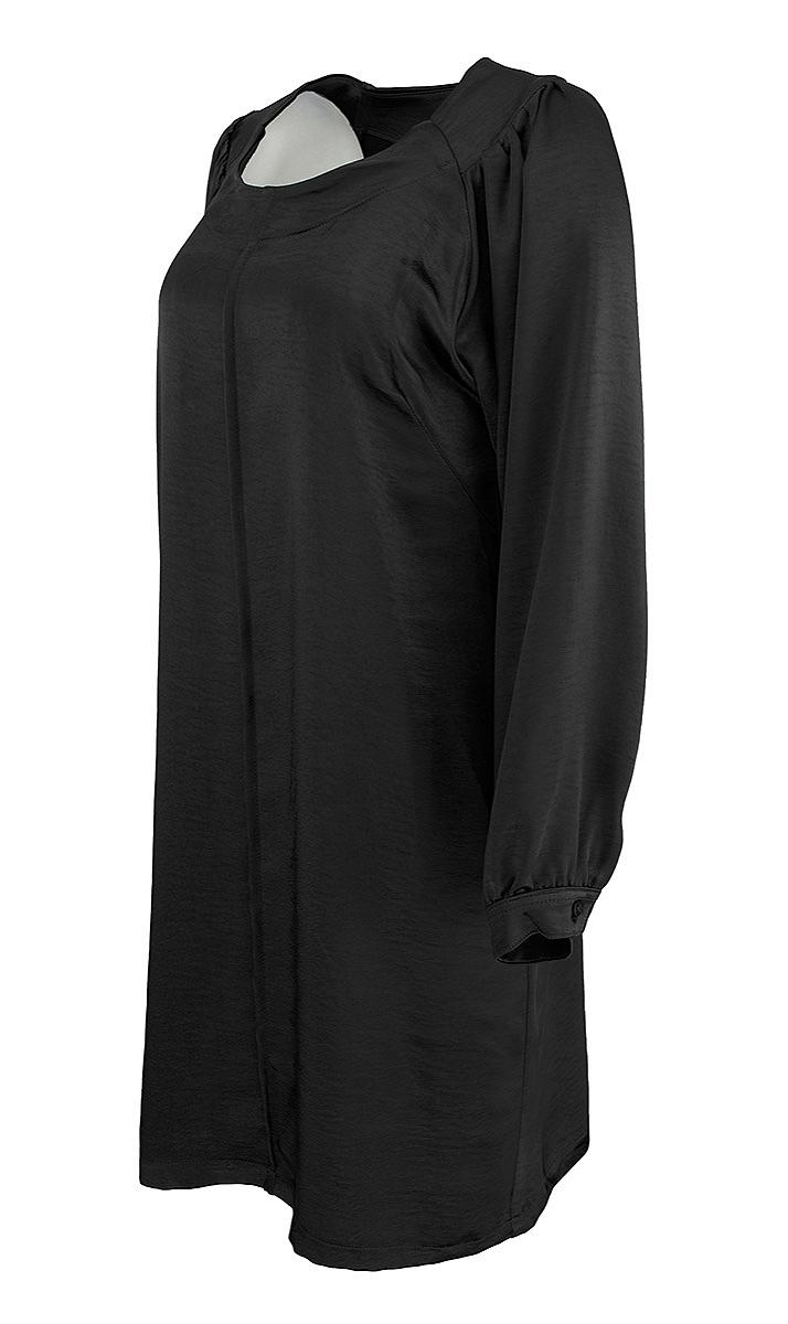 Dress short l.s. satin