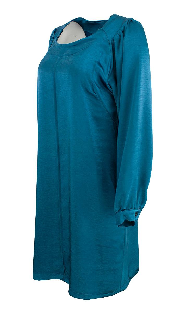 Dress short l.s. satin