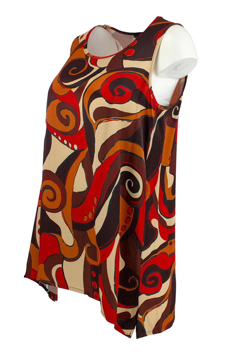 Singlet A-line satin print