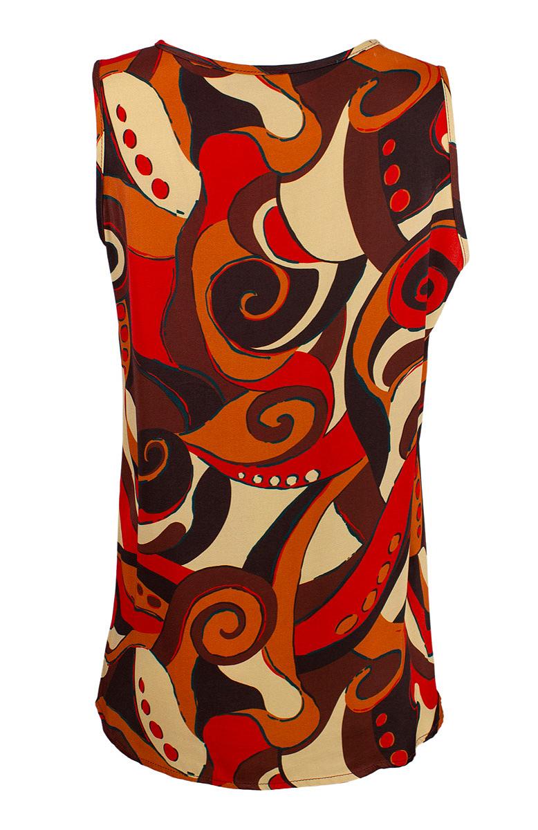 Singlet A-line satin print