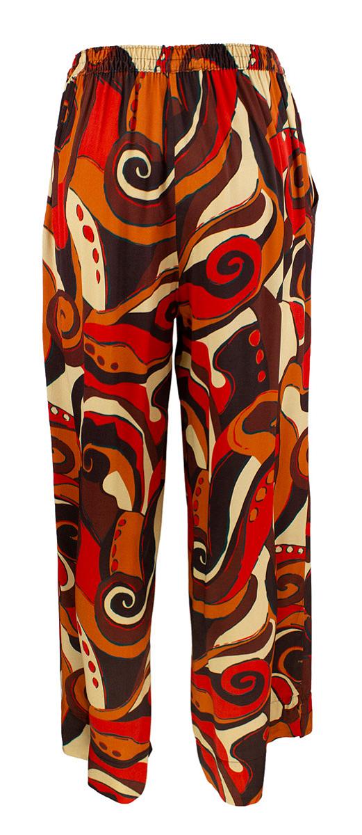 Pants satin print