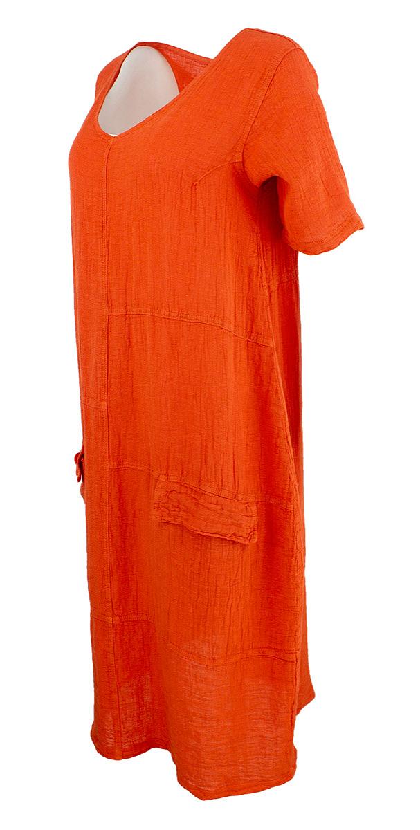 Dress V-neck linen