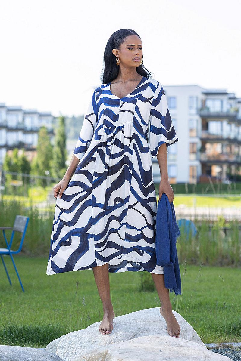 Dress s.s. 3/4 wave