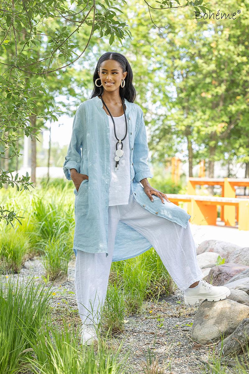 Pants basic heavy linen