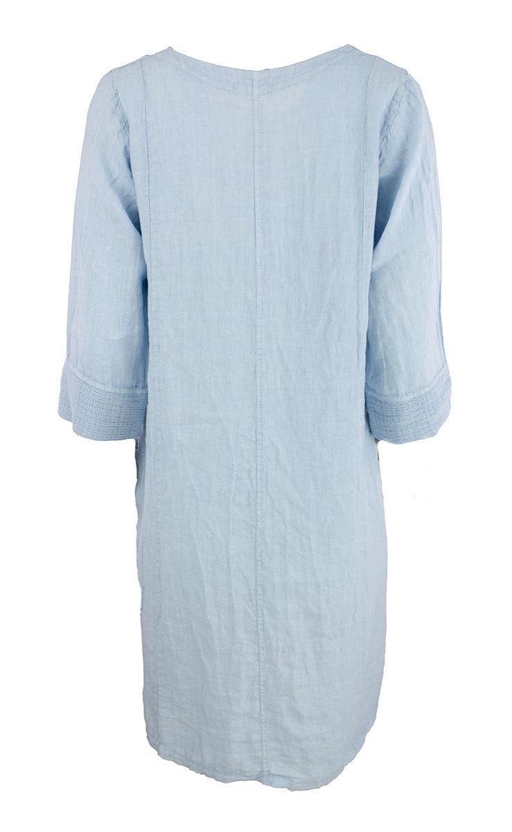 Dress short linen