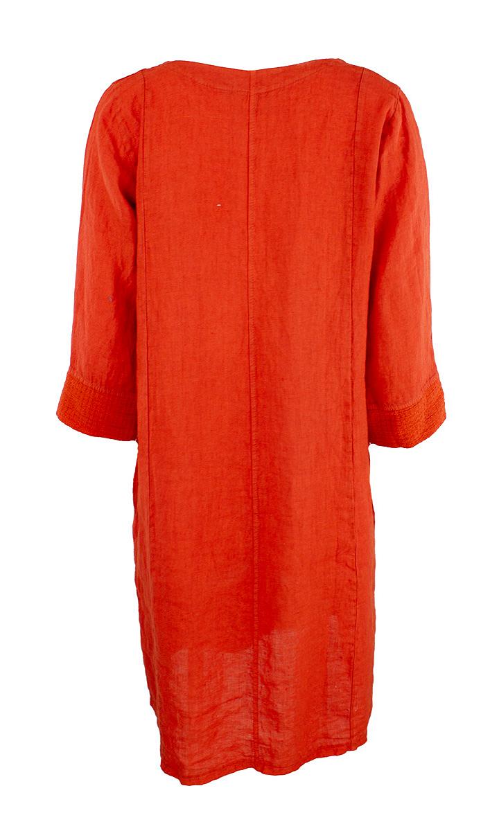 Dress short linen