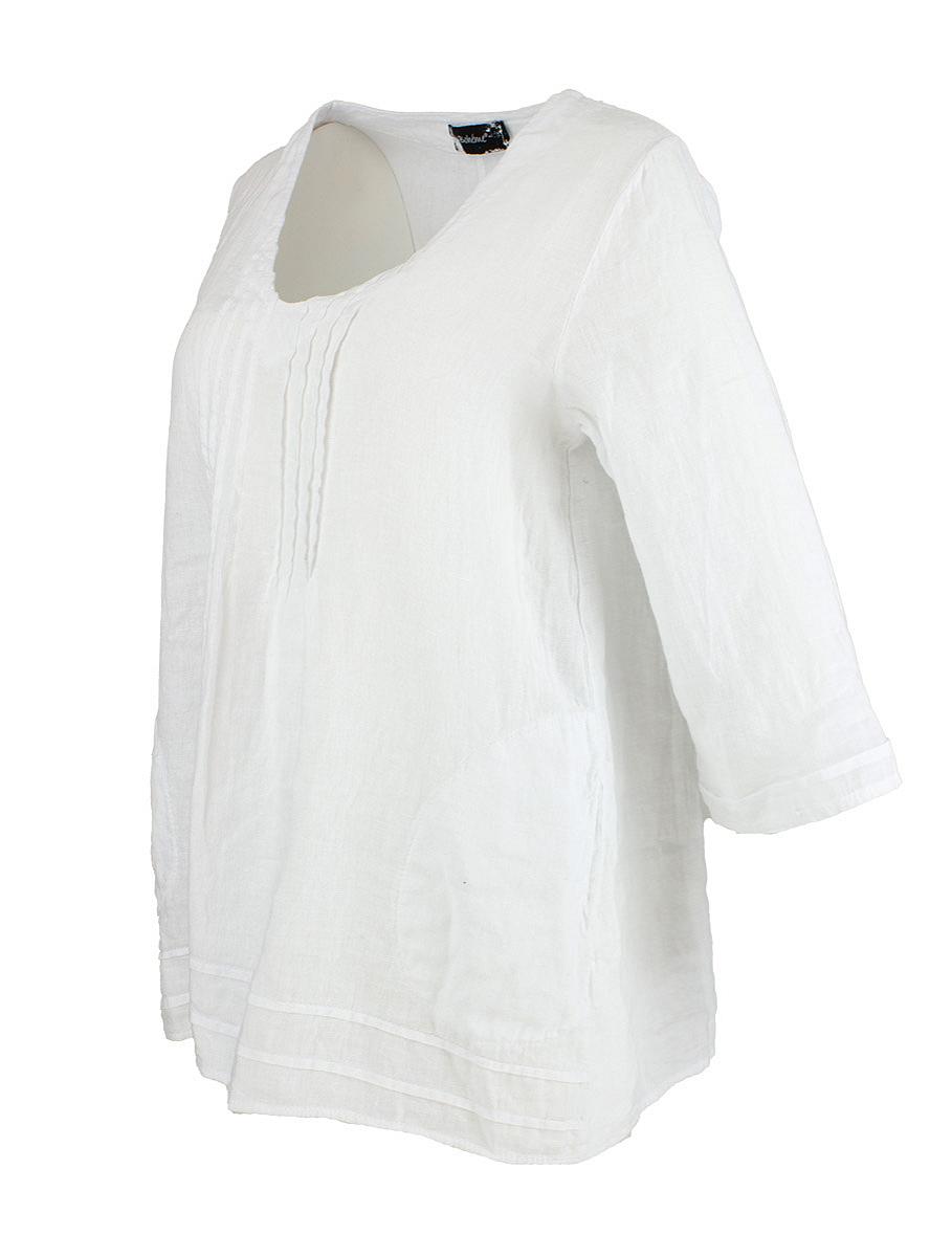 Top V-neck s.s. linen