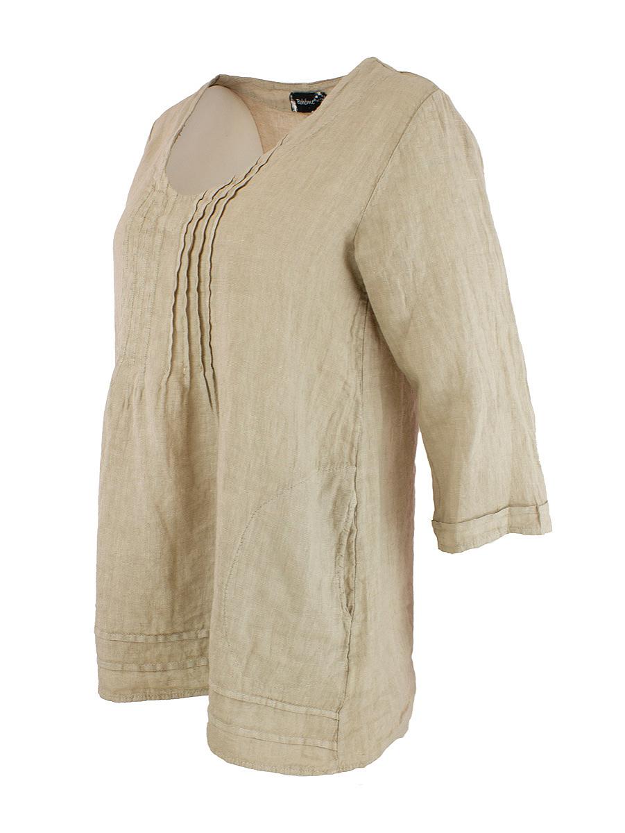 Top V-neck s.s. linen