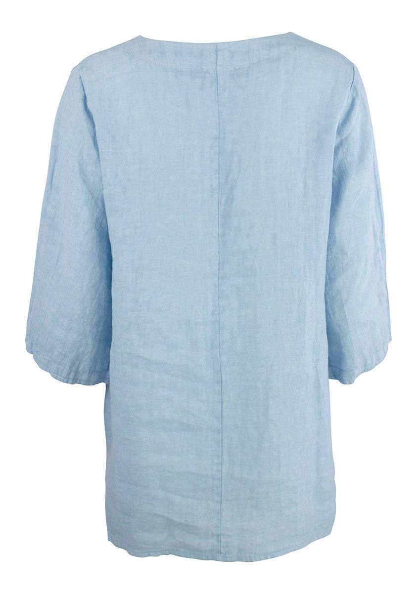 Top V-neck s.s. linen