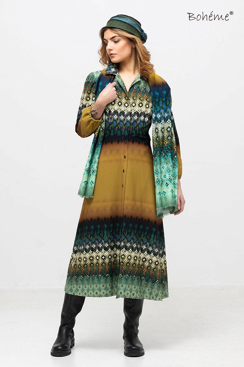 Scarf diamond green 60x180