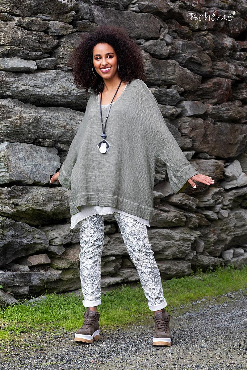 Bukser print m/glidelås