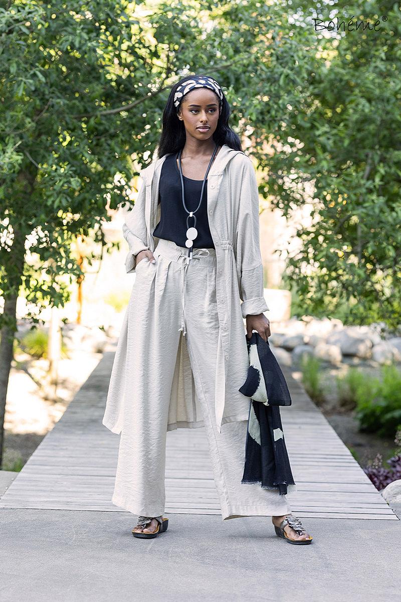 Skjerf sort trykk 70x180