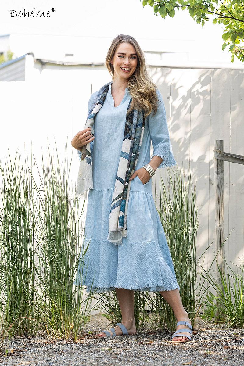 Skjerf turkis 70x180