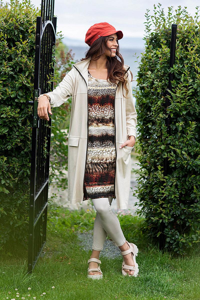 Kåpe m/hette skinnimitasjon