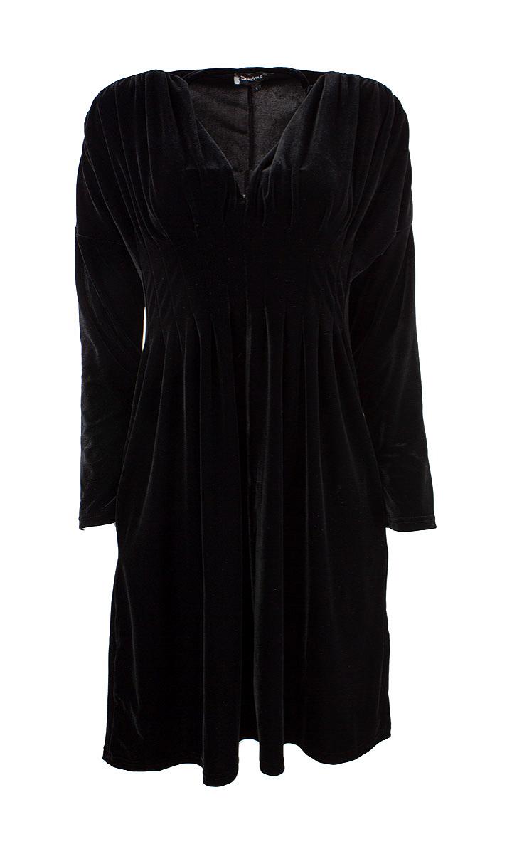 Kjole kort l.arm fløyel