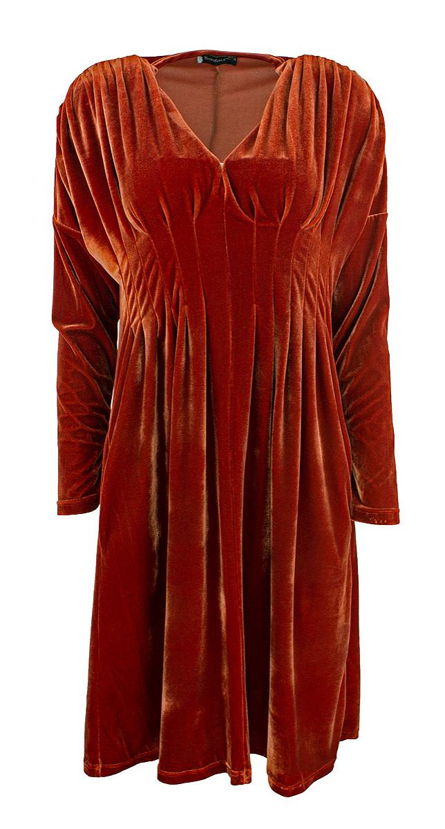 Kjole kort l.arm fløyel