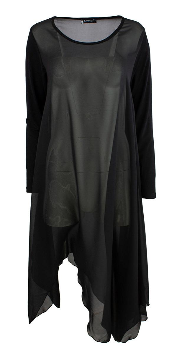 Kjole gjennomsiktig voile