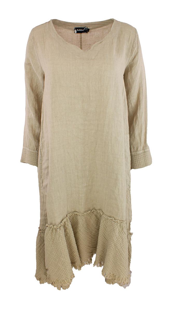 Kjole V-hals 3/4 a. lin