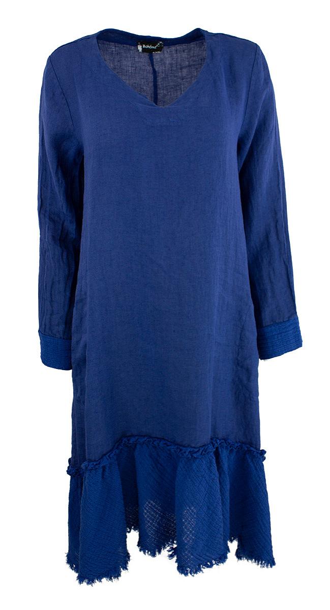 Kjole V-hals 3/4 a. lin