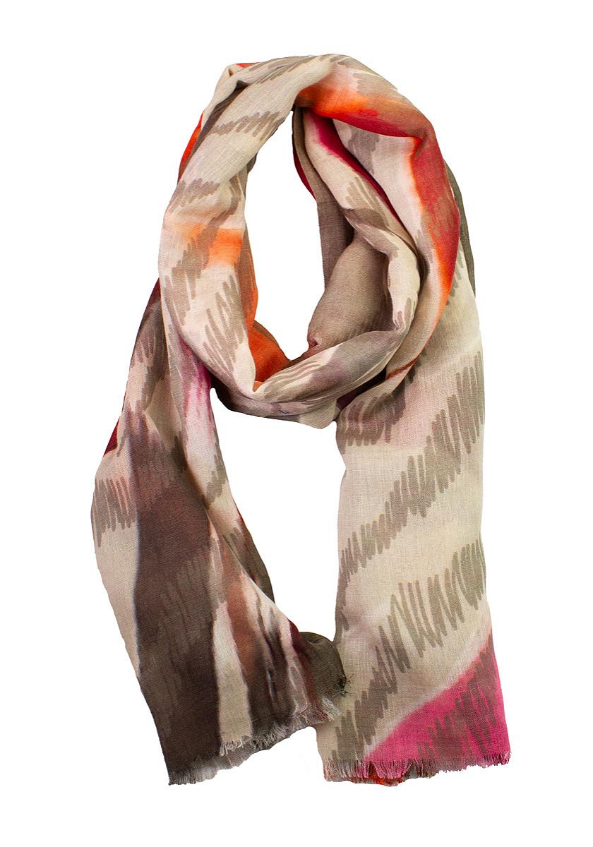 Scarf fuchsia/white 60x180